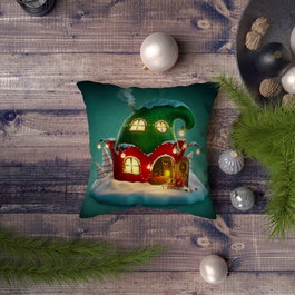 Aberto Design NYXMAS075 Cojín de Lujo 43x43cm, 50% Algodón/50% Poliéster, Relleno de Silicona para un Confort Inigualable